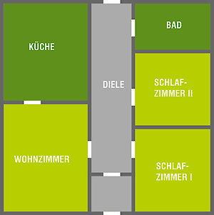 Grundriss-Skizze Ferienwohnung im Ferienhaus Brigitte